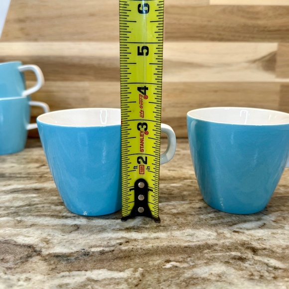 Vintage Mikasa Blue Point Pattern Cera Stone #3995 Flat Coffee Tea Cup Mug 6 oz - Picture 6 of 9